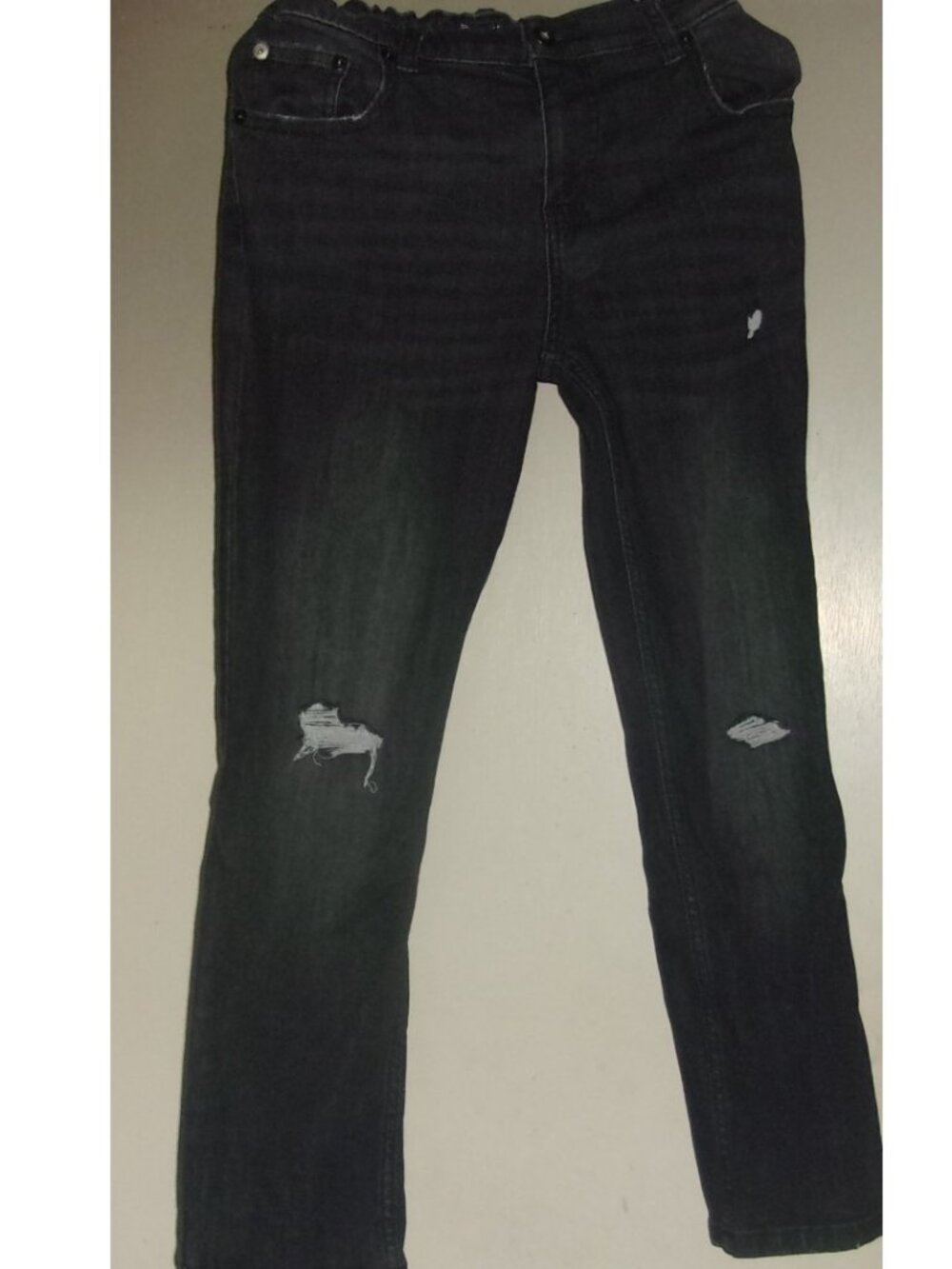 Boys Wonder Nation Slim 12 Husky Black Jeans New Condition